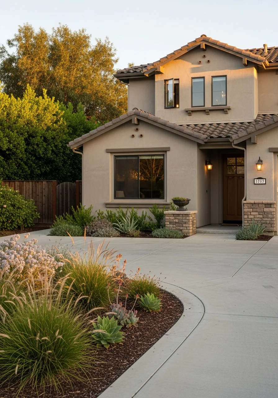 Escondido property detail showing well-maintained landscaping and home exterior in a typical valley neighborhood.